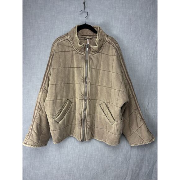 Free People Women's Dolman Quilted Knit Jacket Medium, Oversized Fit - Picture 1 of 9